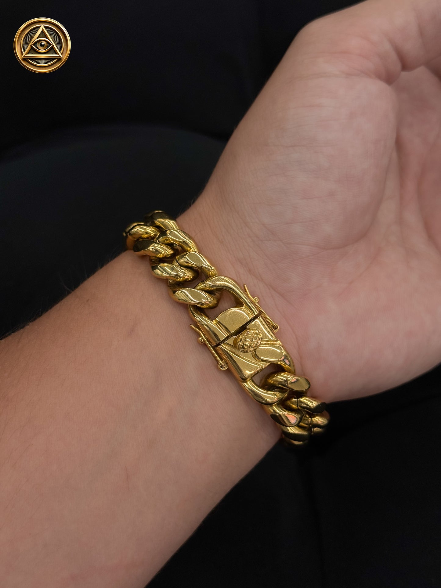 CUBAN BRACELET BOLD 14MM — Pulsera Cubana Acero