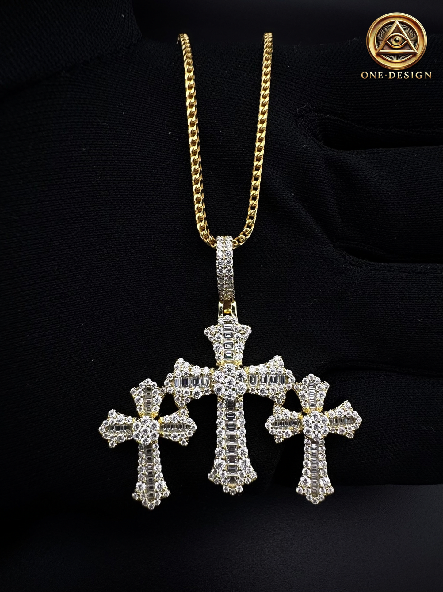 Moissanite Triple cross