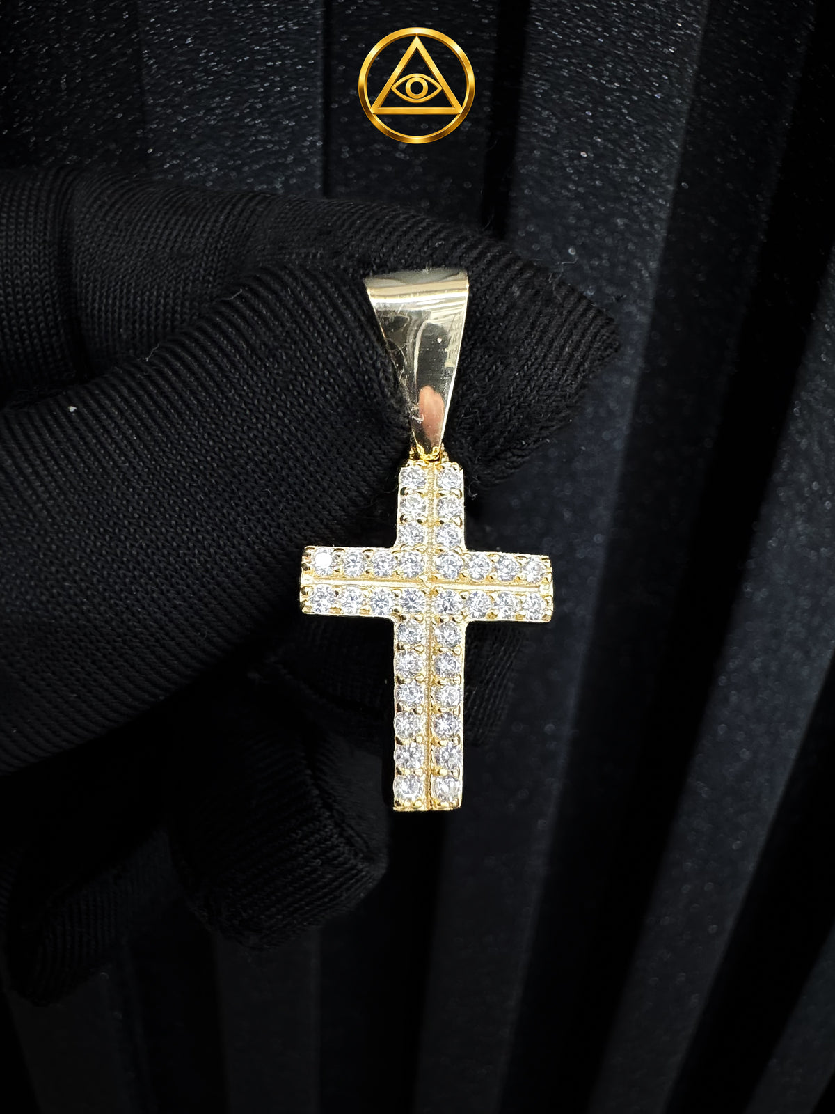SIMPLE CROSS PENDANT — Dije Cruz Pavé Mini 925