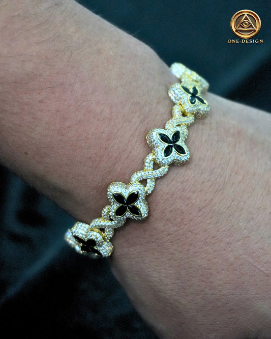 CLOVER ICED BRACELET — Pulsera Trébol Iced 14MM