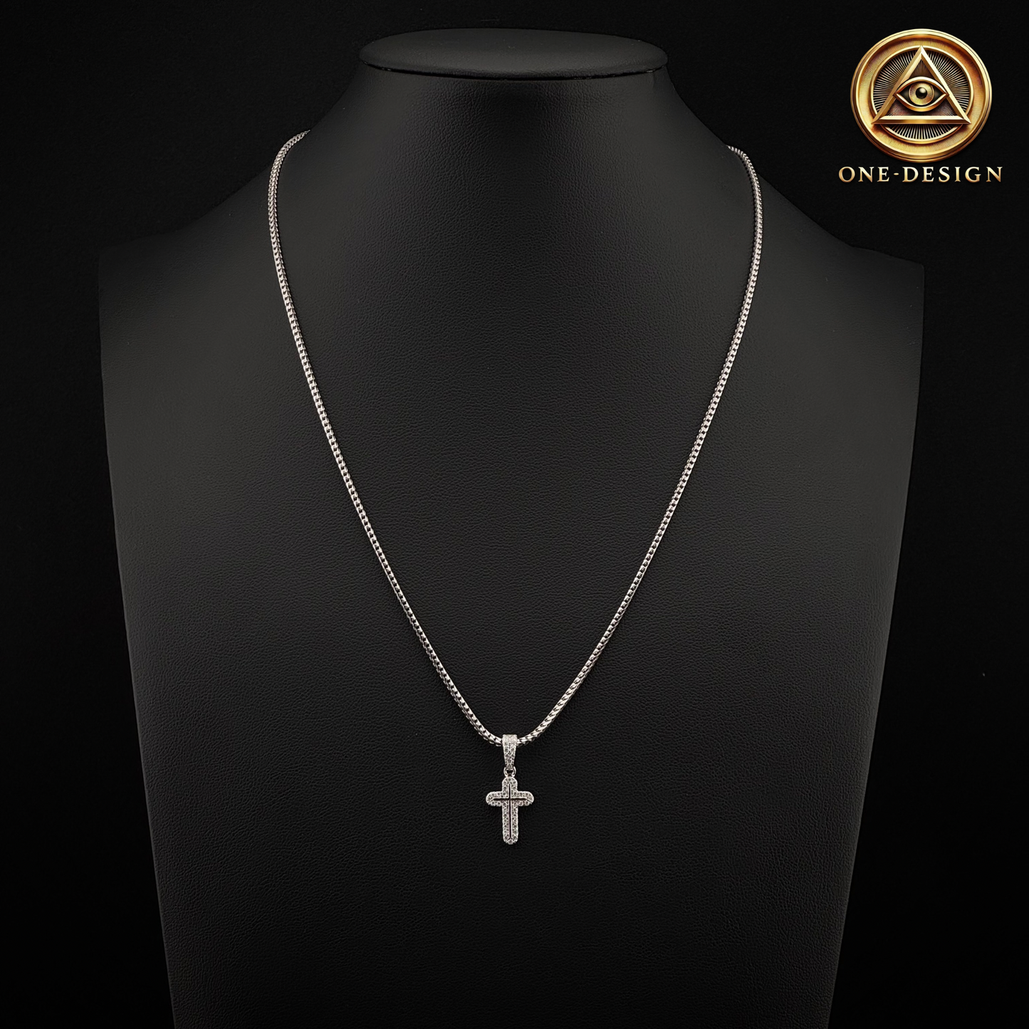 Moissanite ice mini Cross