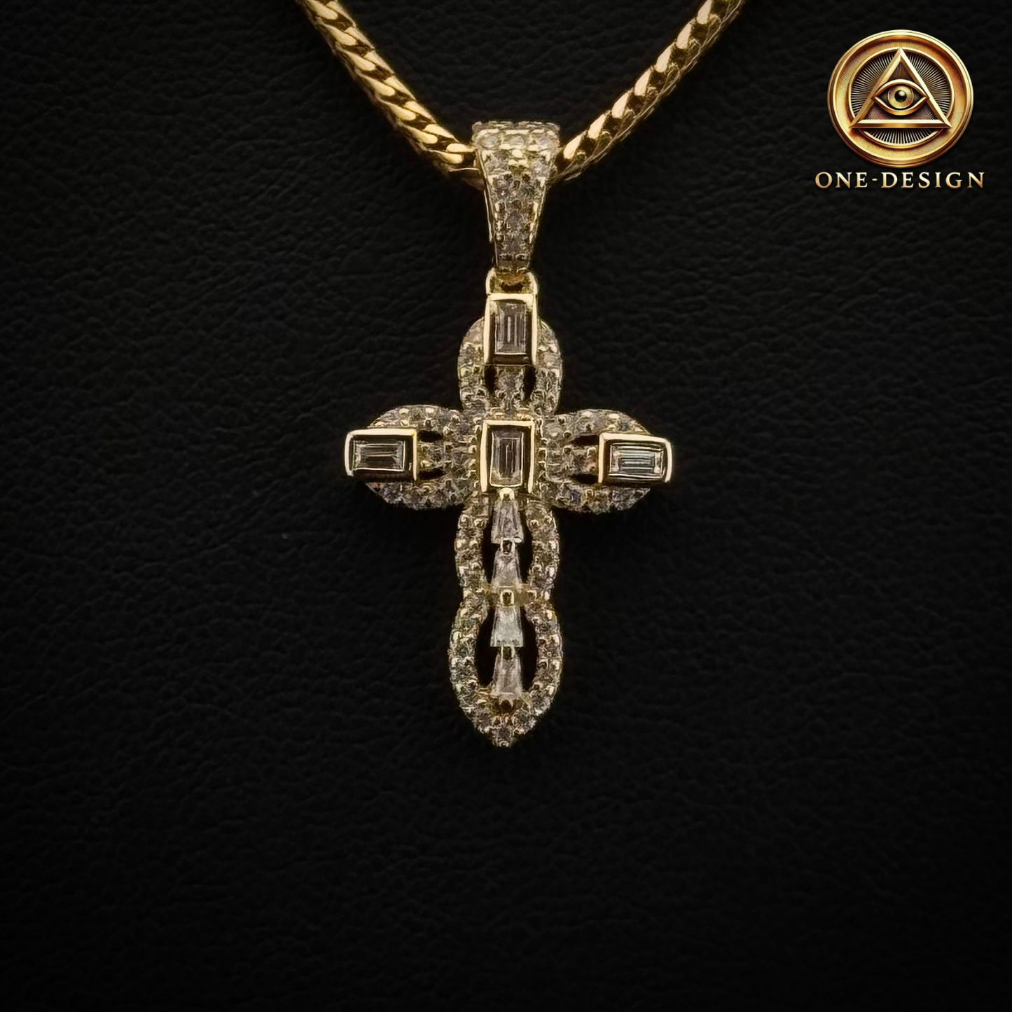 Moissanite Ice Cut Cross