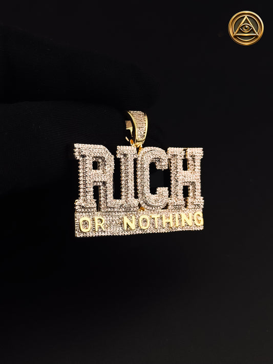 RICH OR NOTHING PENDANT — Dije Rich or Nothing Iced