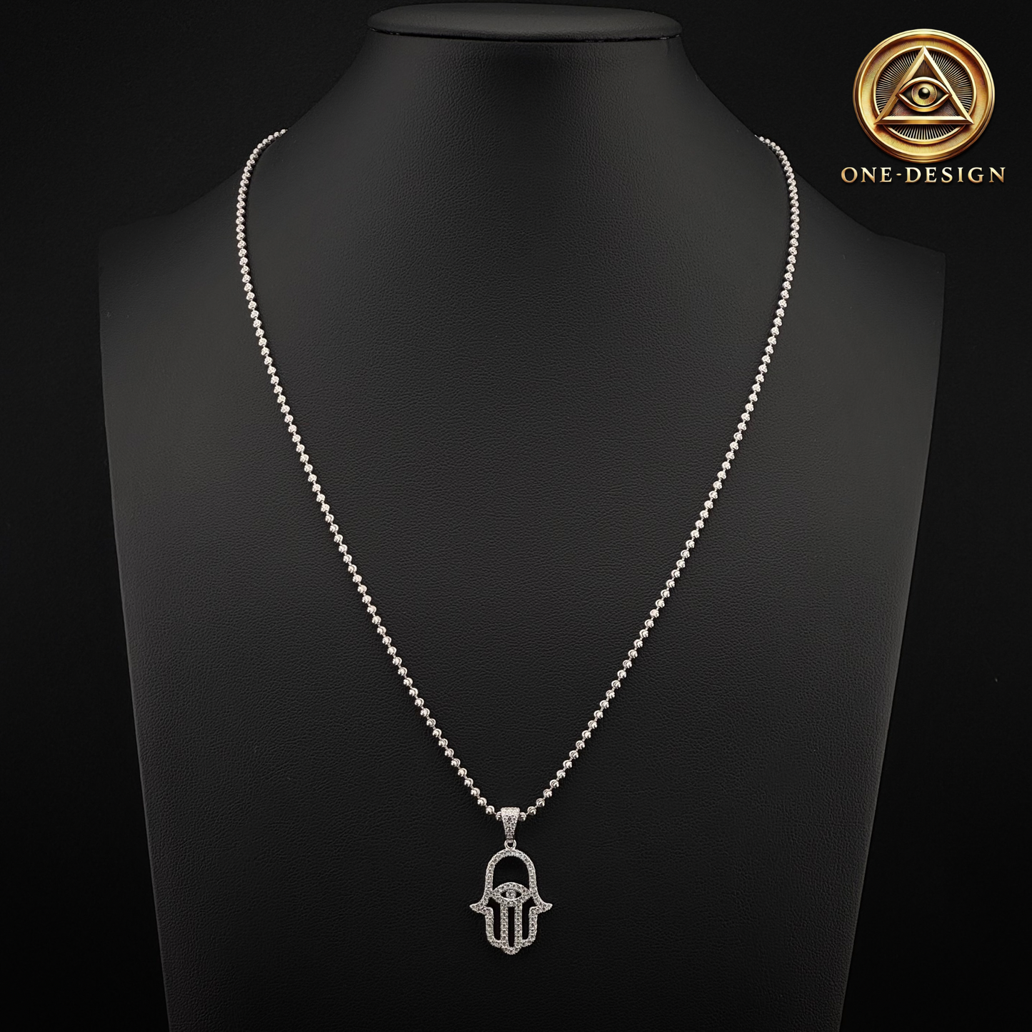 Moissanite Eye Hamsa