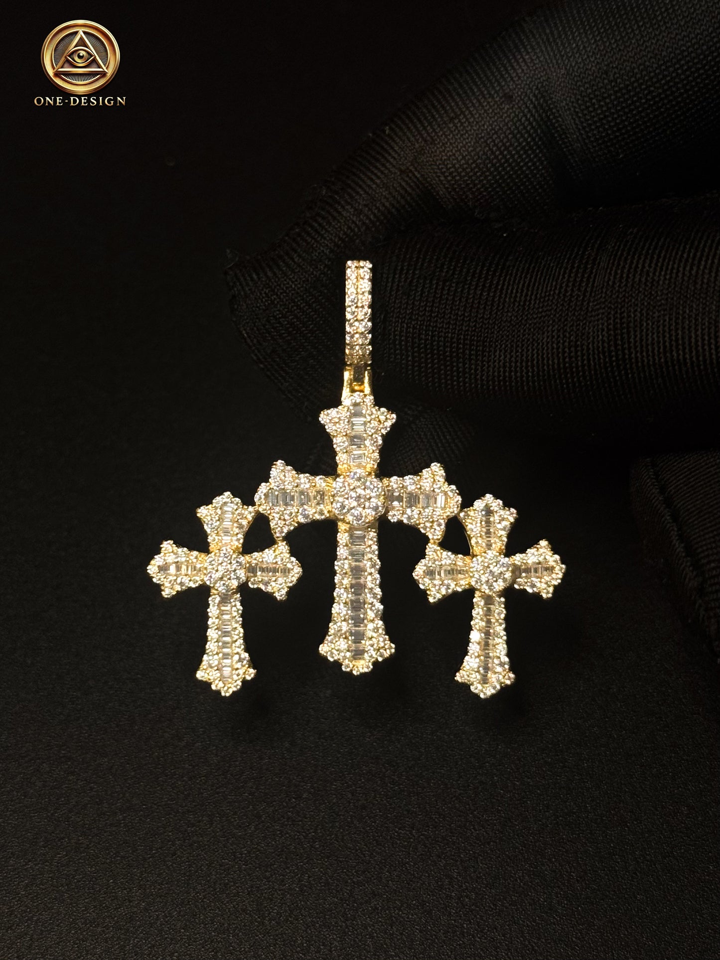 Moissanite Triple cross