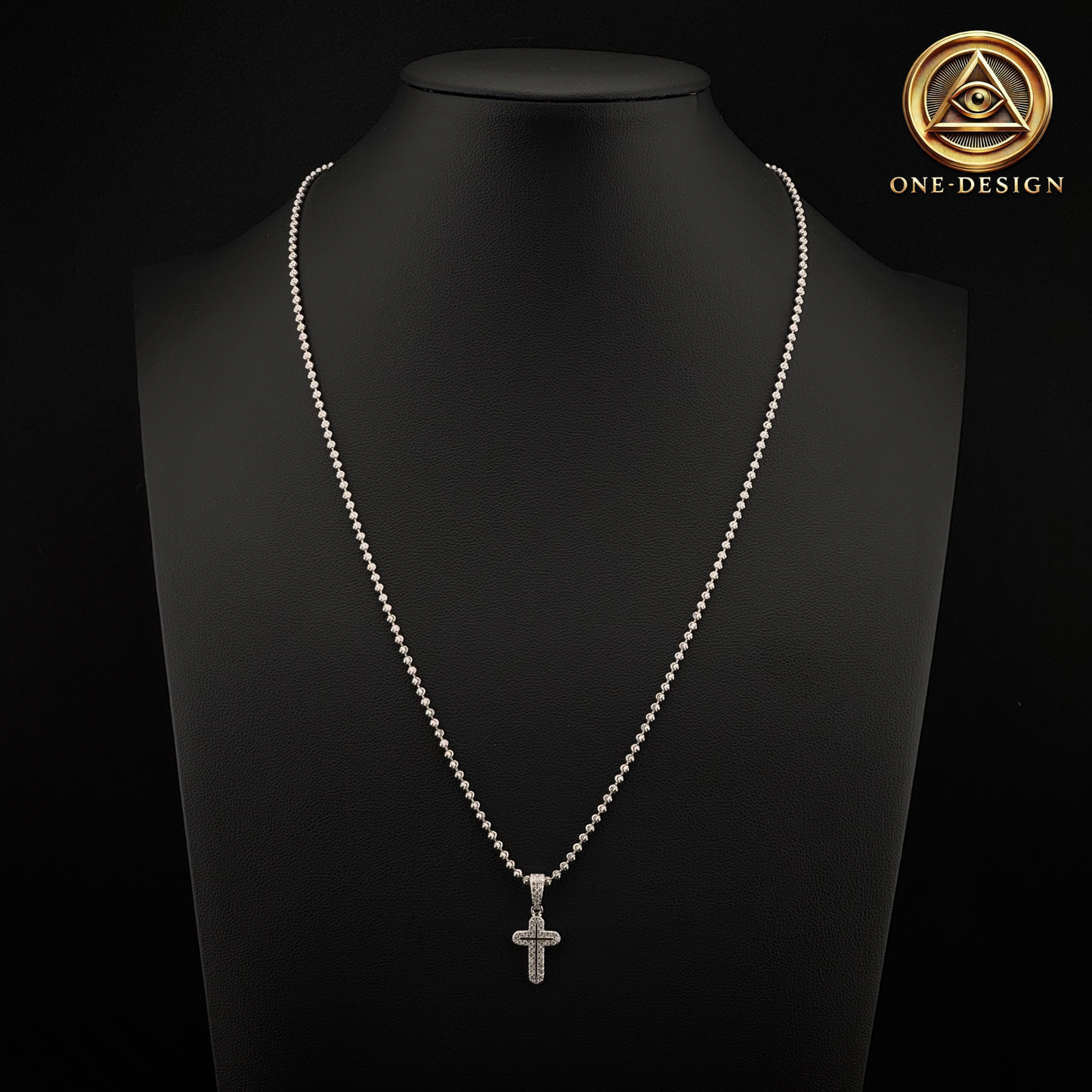 Moissanite ice mini Cross