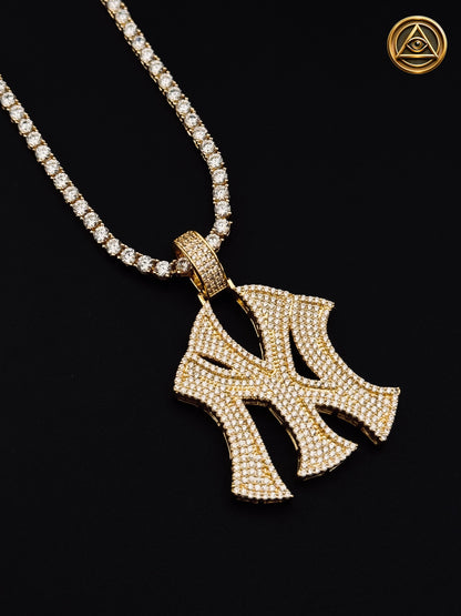 SET TENNIS NY ICED — Tennis Chain + Pendant Monograma