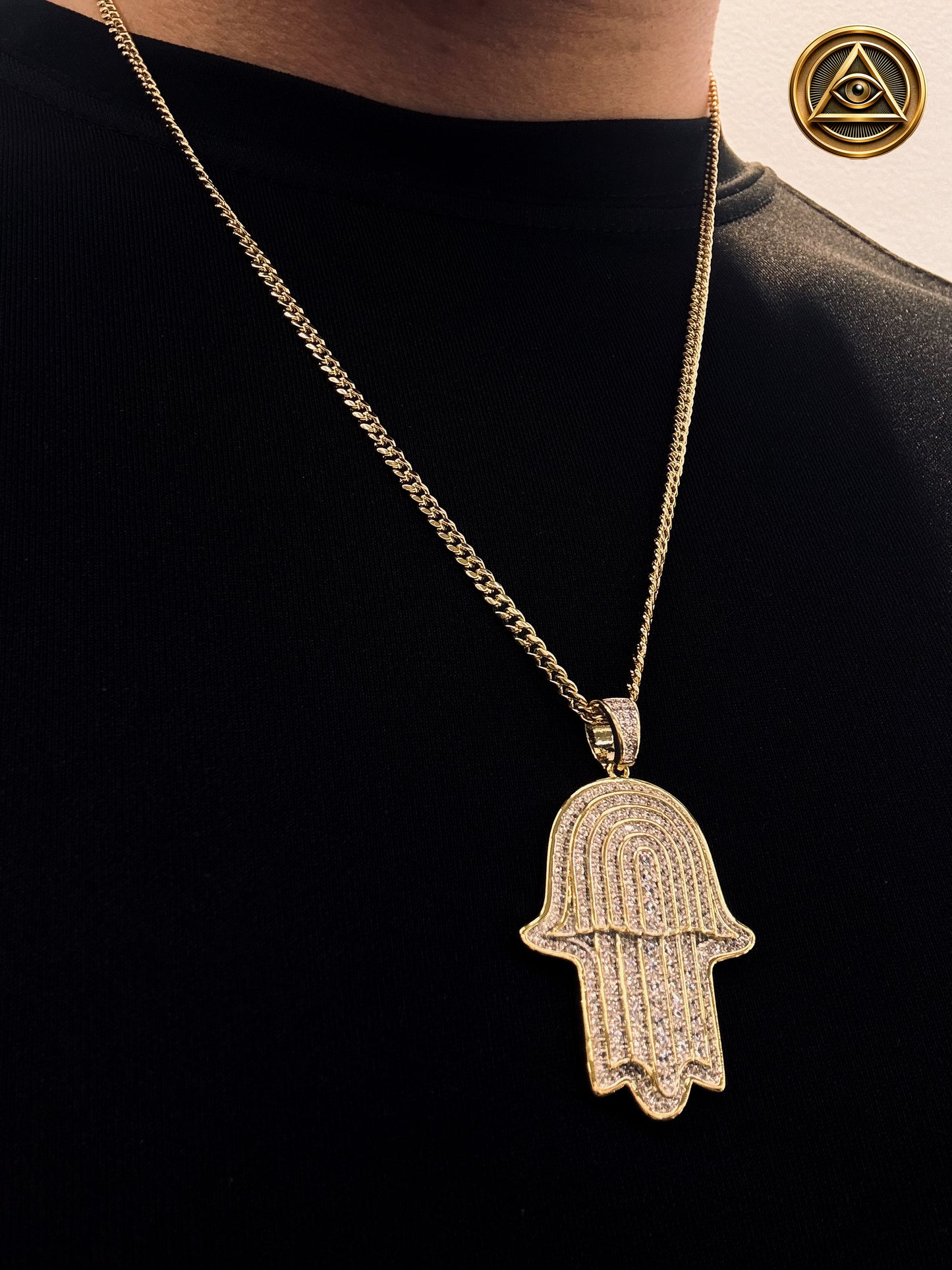 HAMSA PENDANT — Dije Mano de Fátima Iced