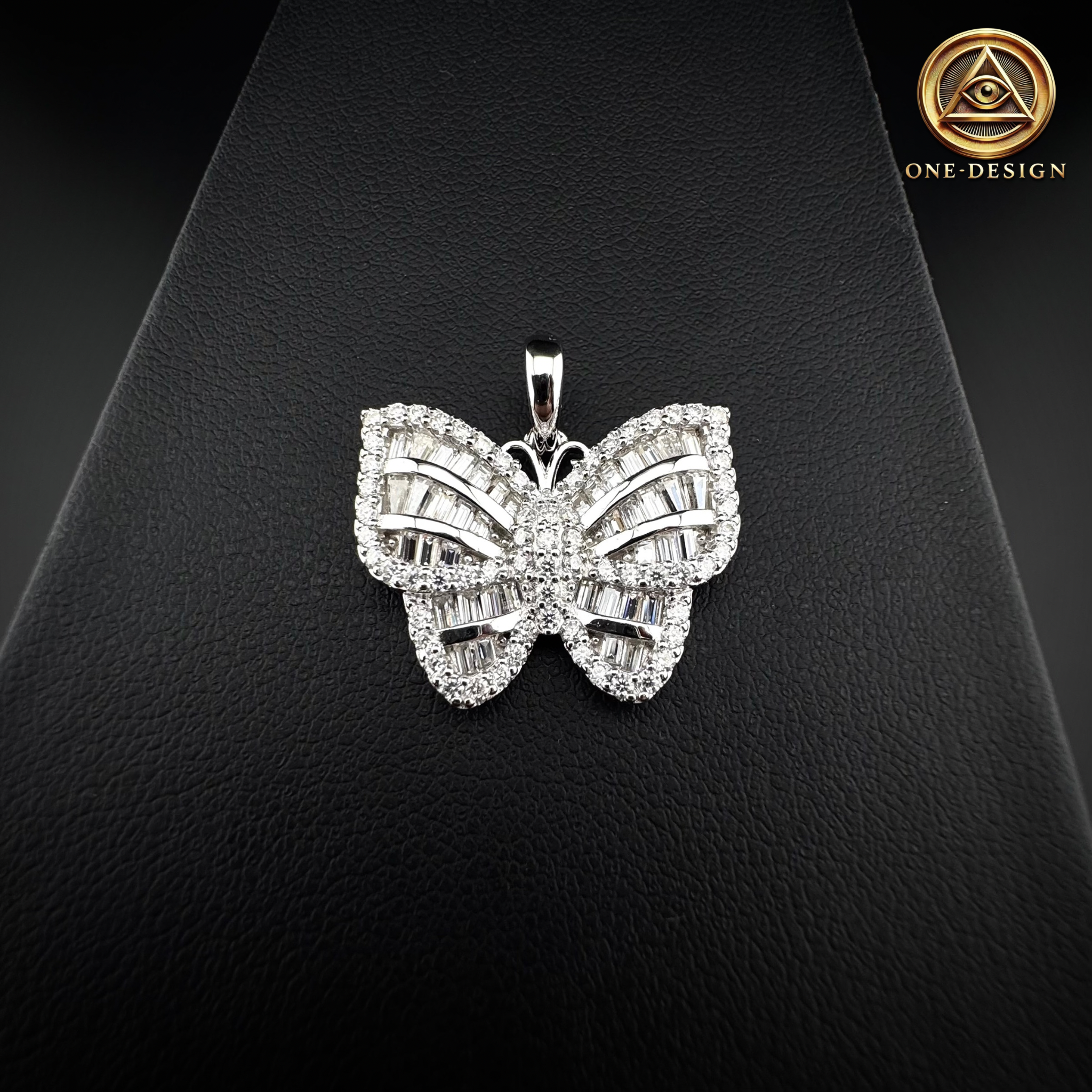 Moissanite butterfly
