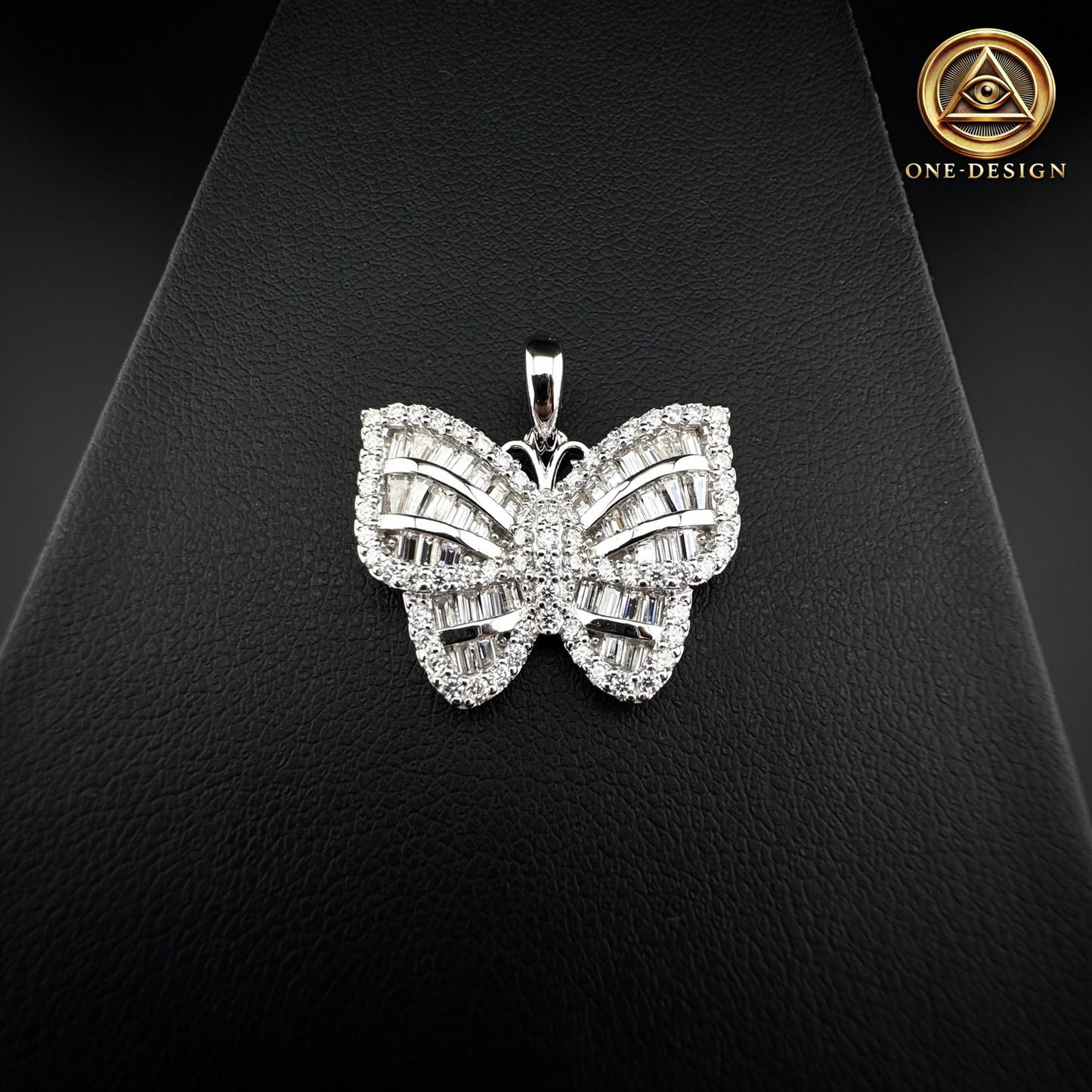 Moissanite butterfly