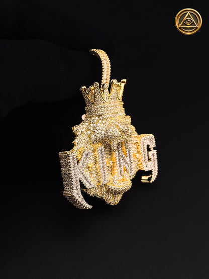 KING LION PENDANT — Dije León King Iced