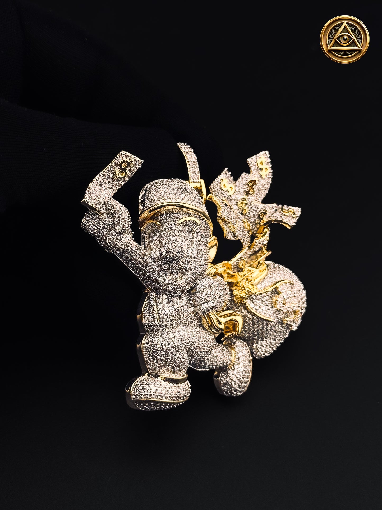 MARIO MONEY PENDANT — Dije Money Mario  Iced