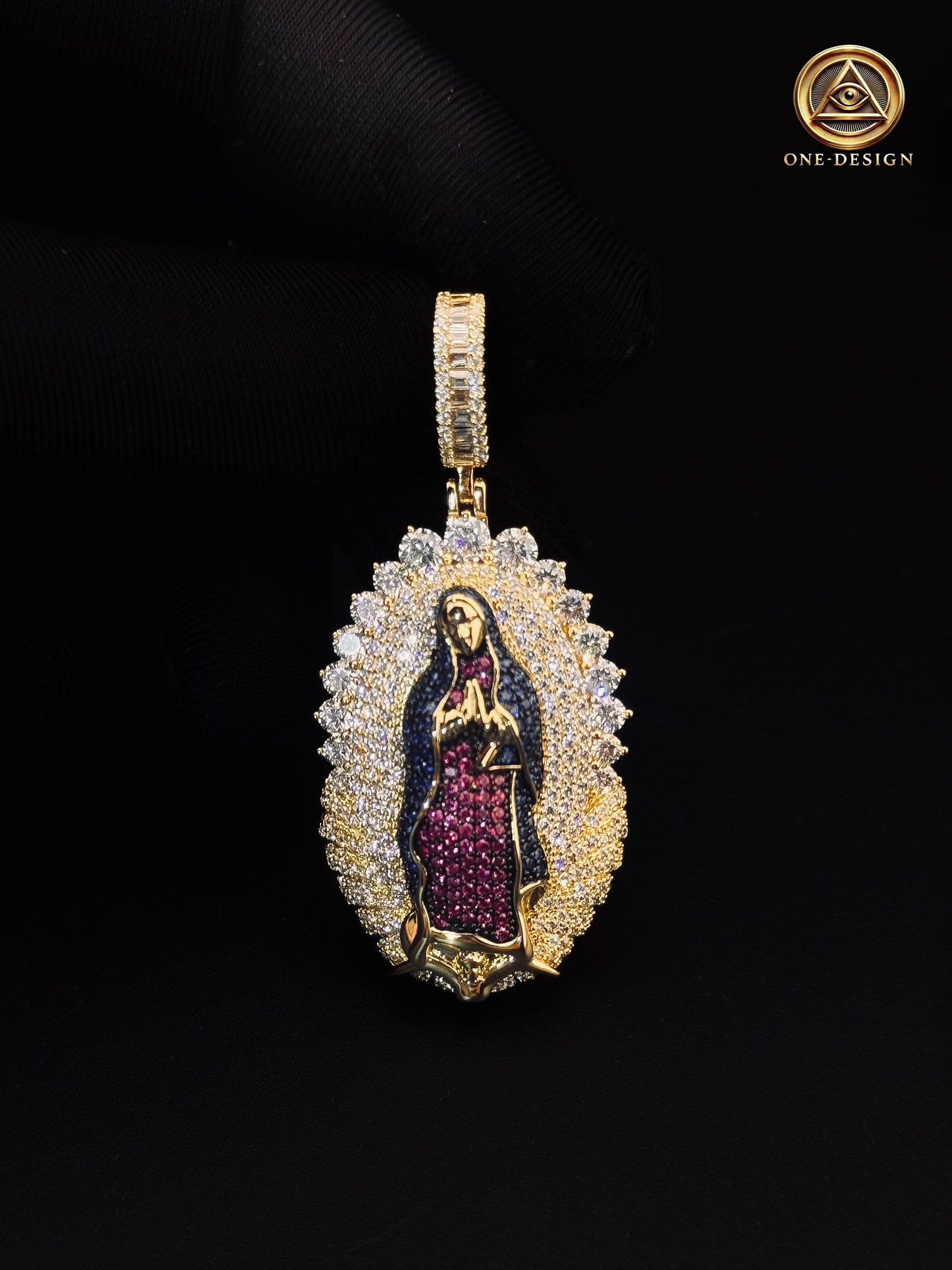 SAINT VIRGIN PENDANT — Dije Virgen Iced