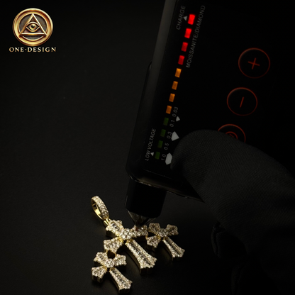 Moissanite Triple cross