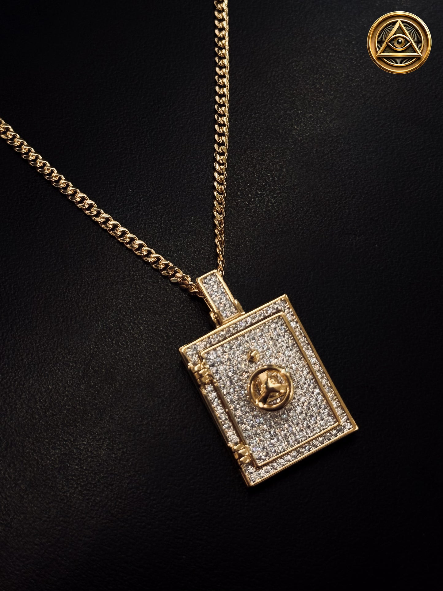 SAFE PENDANT — Dije Caja Fuerte Iced