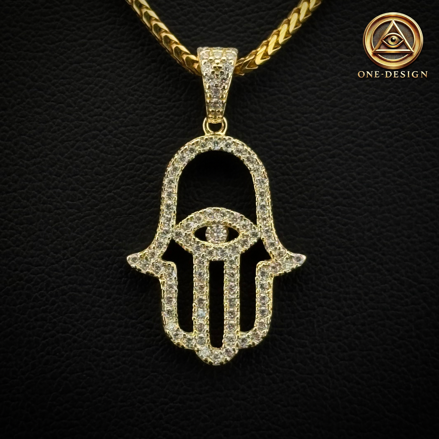 Moissanite Eye Hamsa