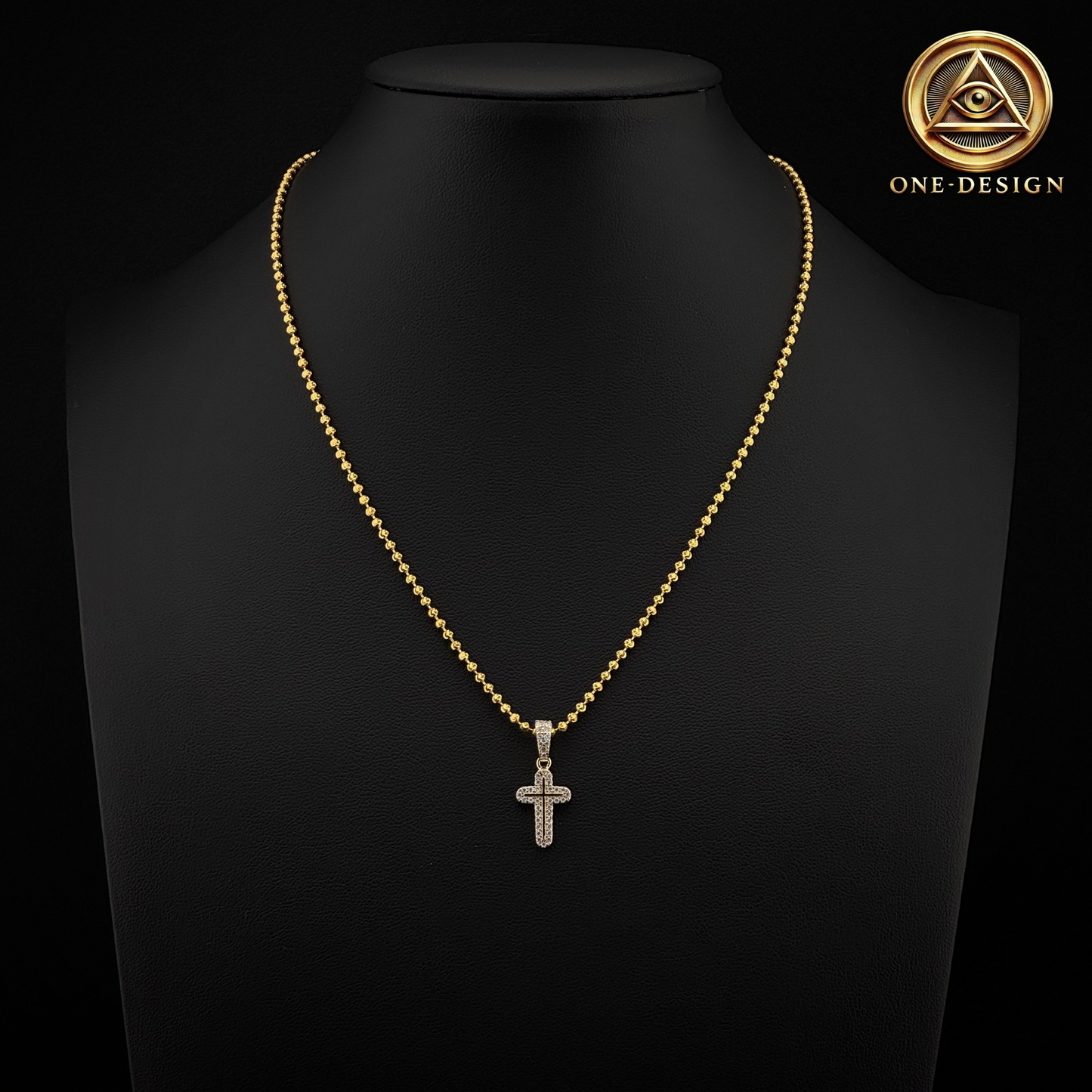 Moissanite ice mini Cross