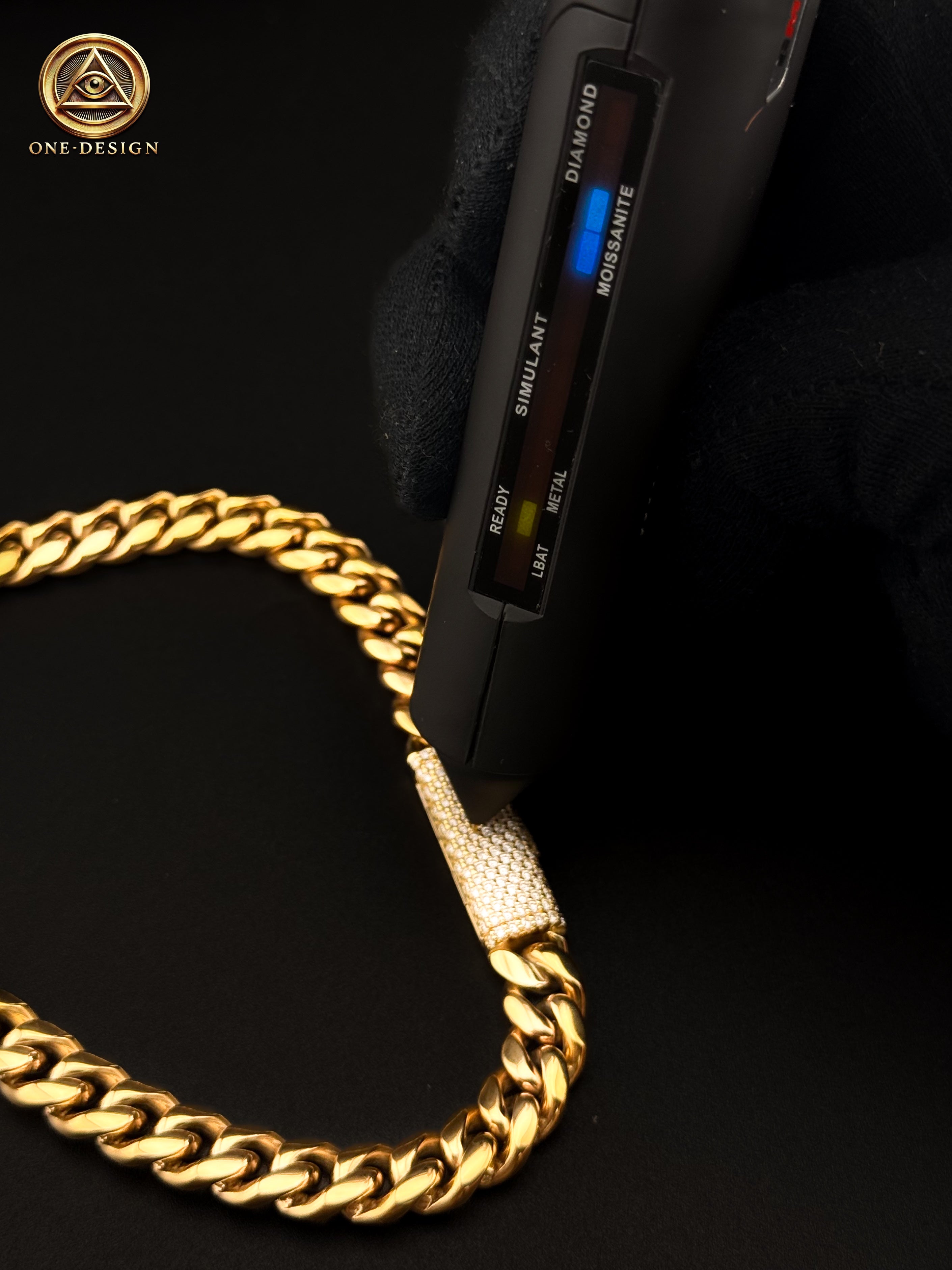 Set Moissanite Cuban link 10MM