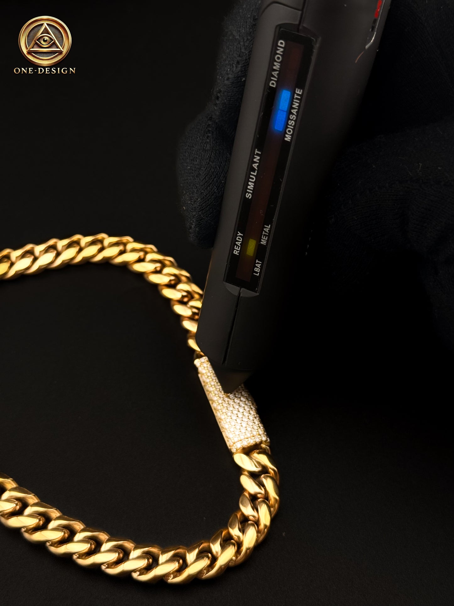 Set Moissanite Cuban link 10MM