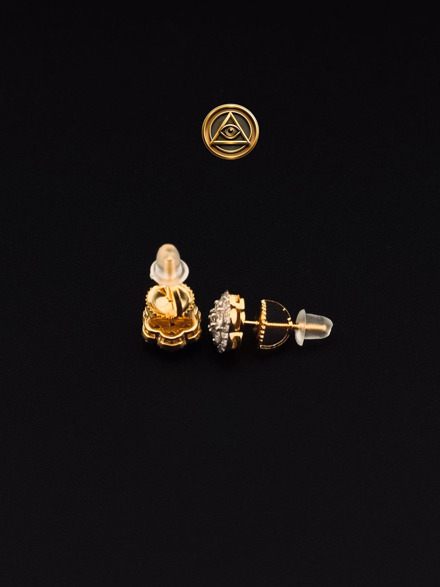 BLOSSOM STUDS — Aretes Flor Moissanite
