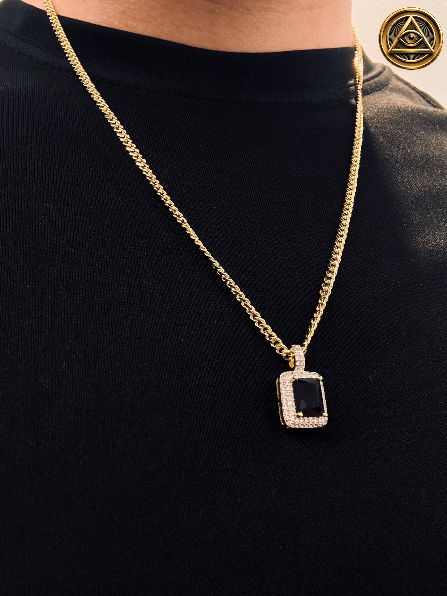 BLACK EMERALD PENDANT — Dije Esmeralda Negra