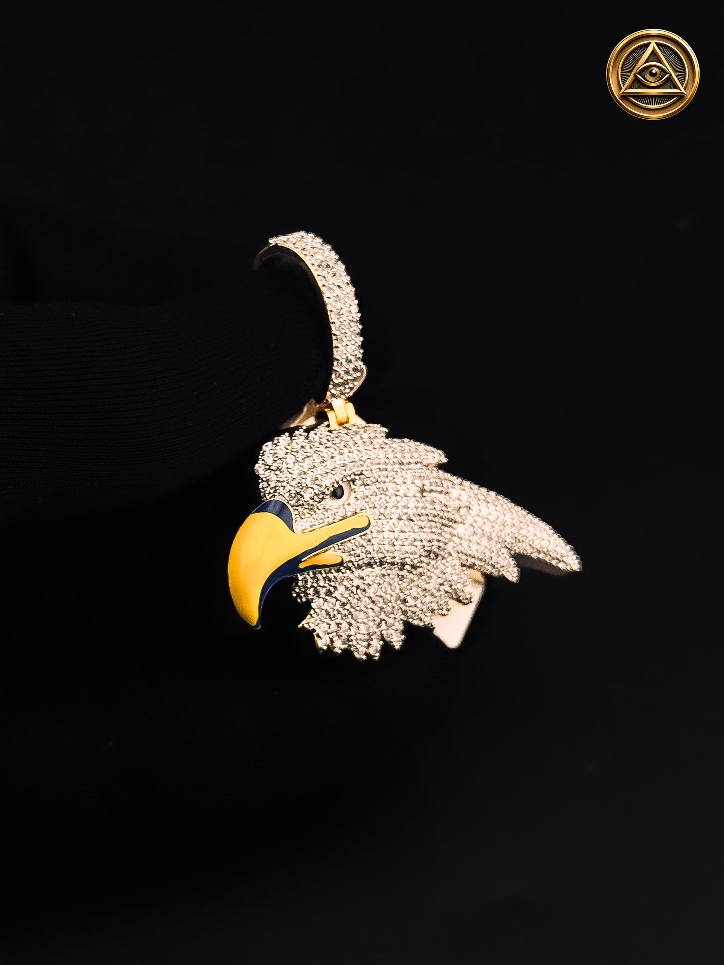 EAGLE HEAD PENDANT — Dije Cabeza de Águila Iced