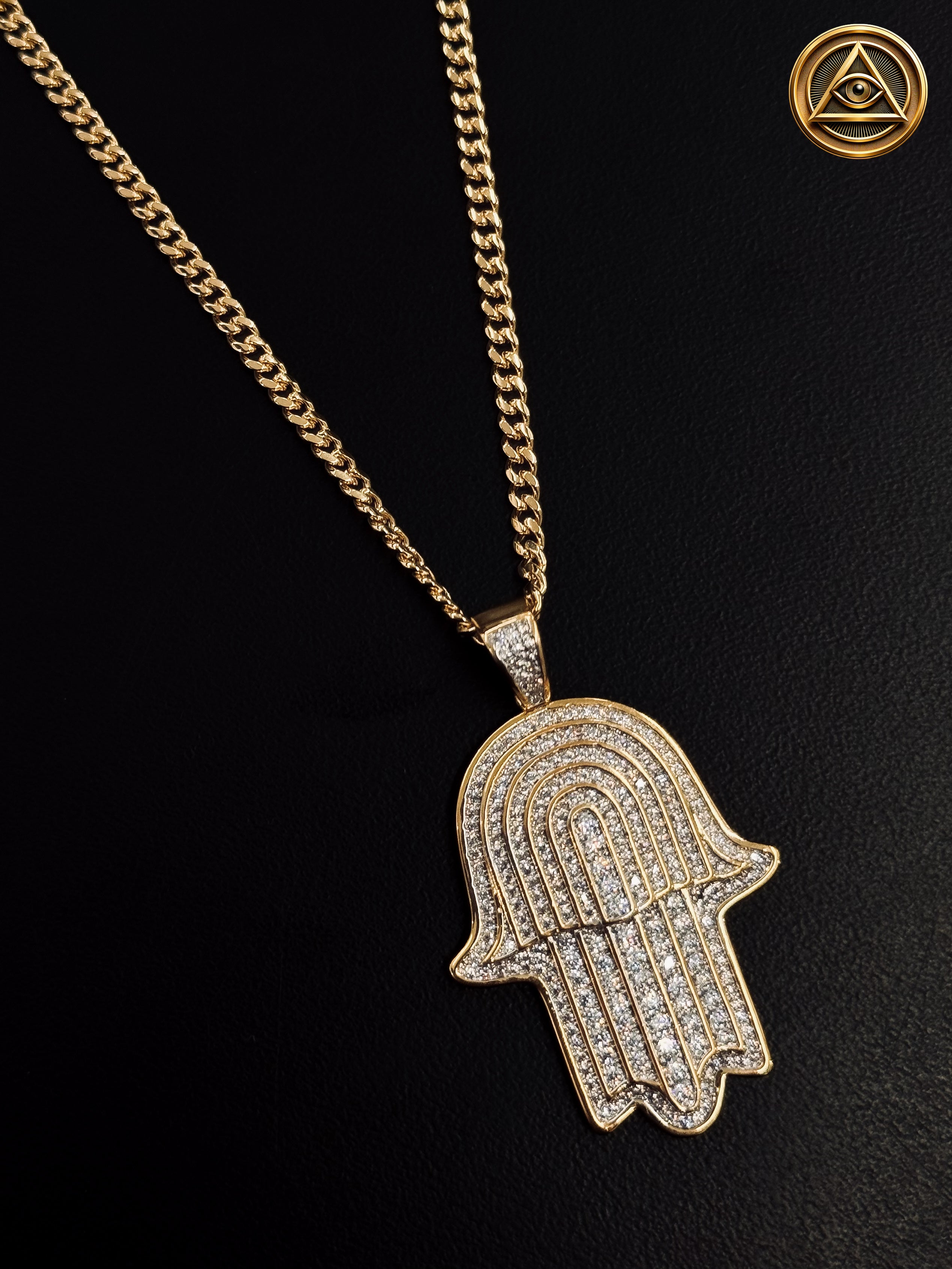 HAMSA PENDANT — Dije Mano de Fátima Iced
