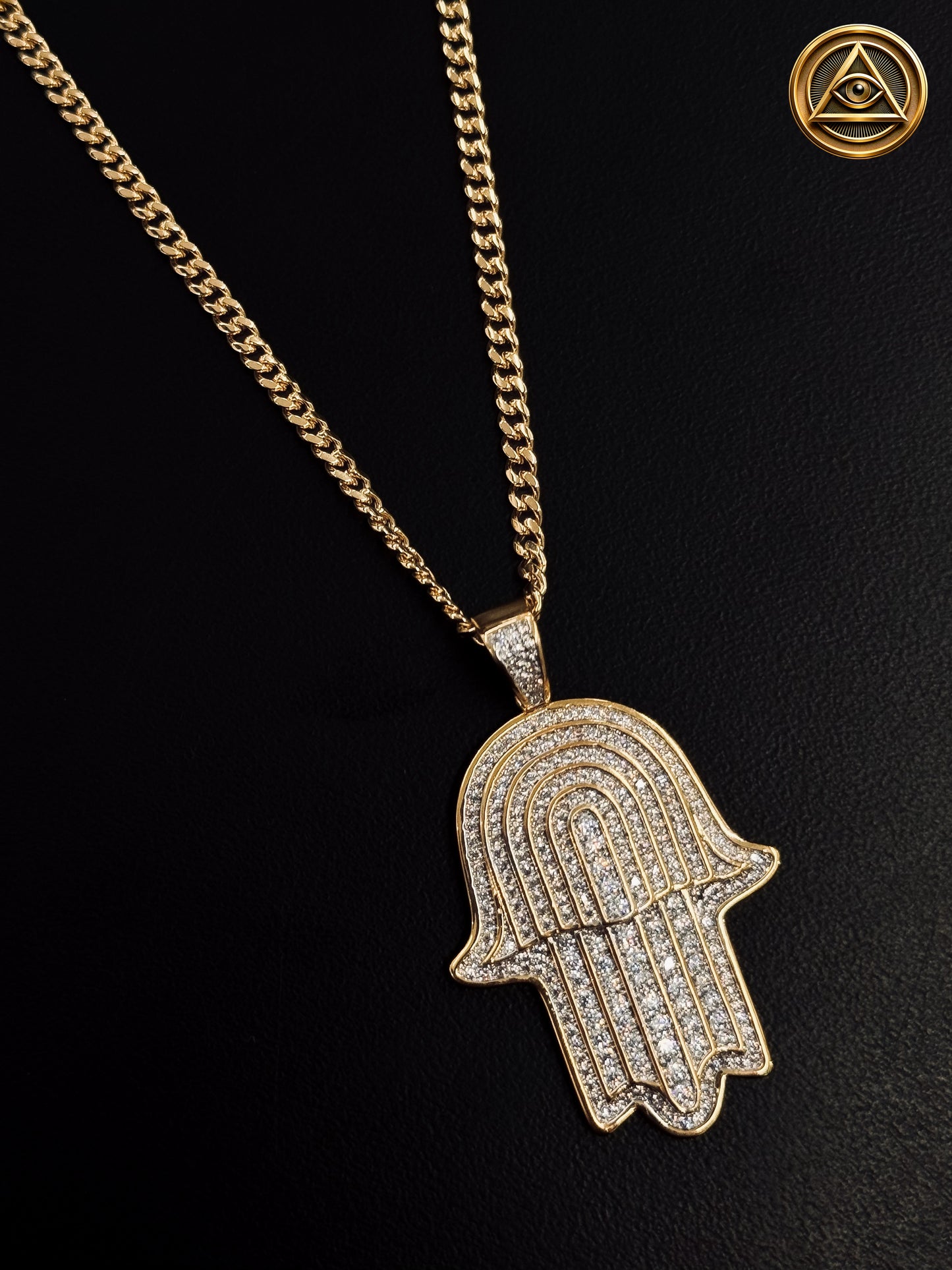 HAMSA PENDANT — Dije Mano de Fátima Iced