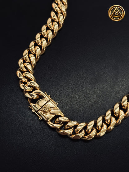 SET CUBAN BOLD 14MM — Cuban Link Gold