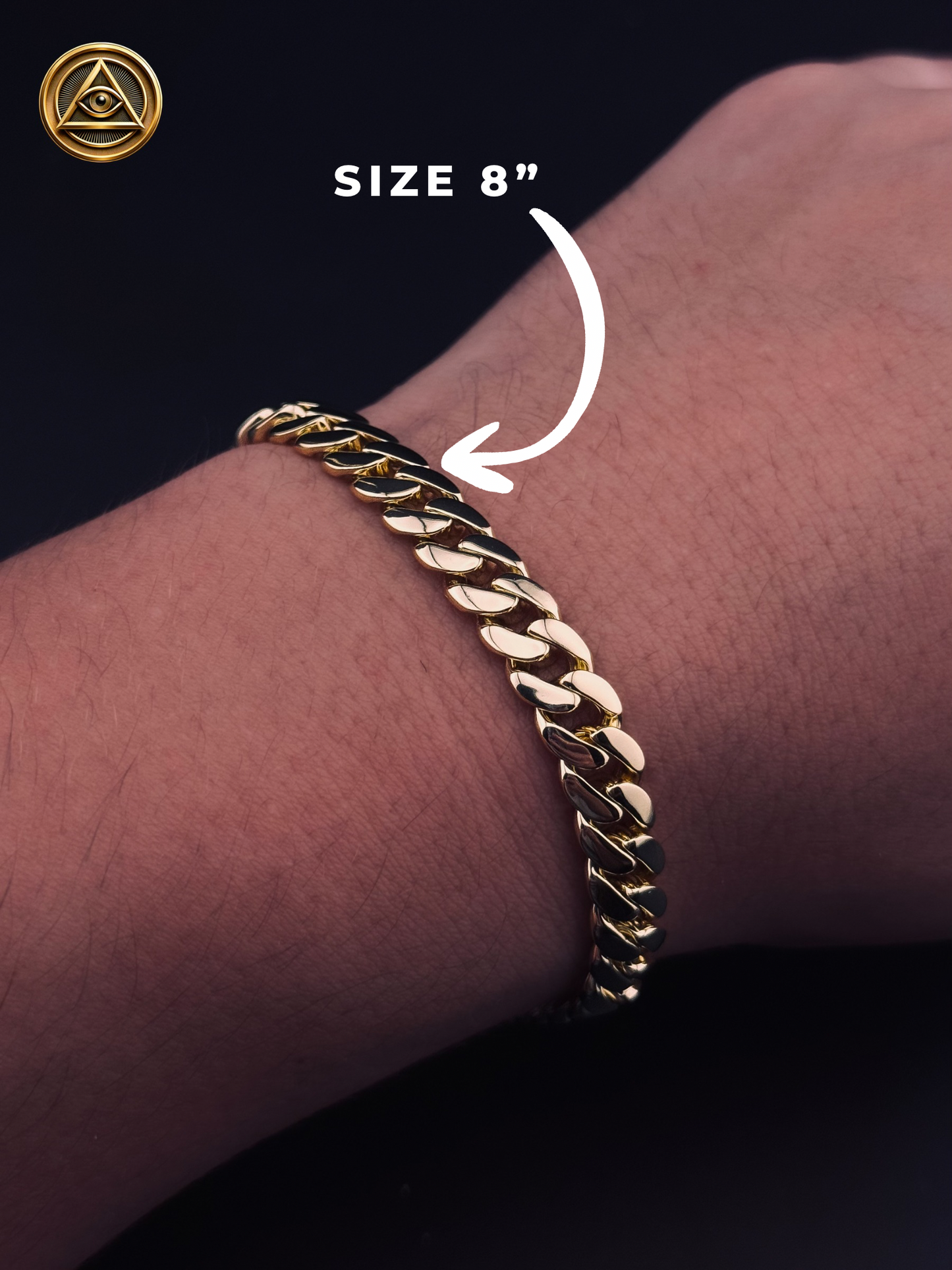 MIAMI CUBAN SET — Cadena y Pulsera Eslabón Cubano 8mm