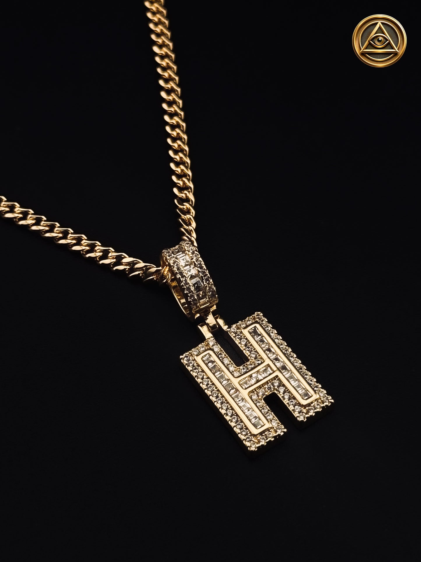 INITIAL PENDANT — Dije Letra Iced