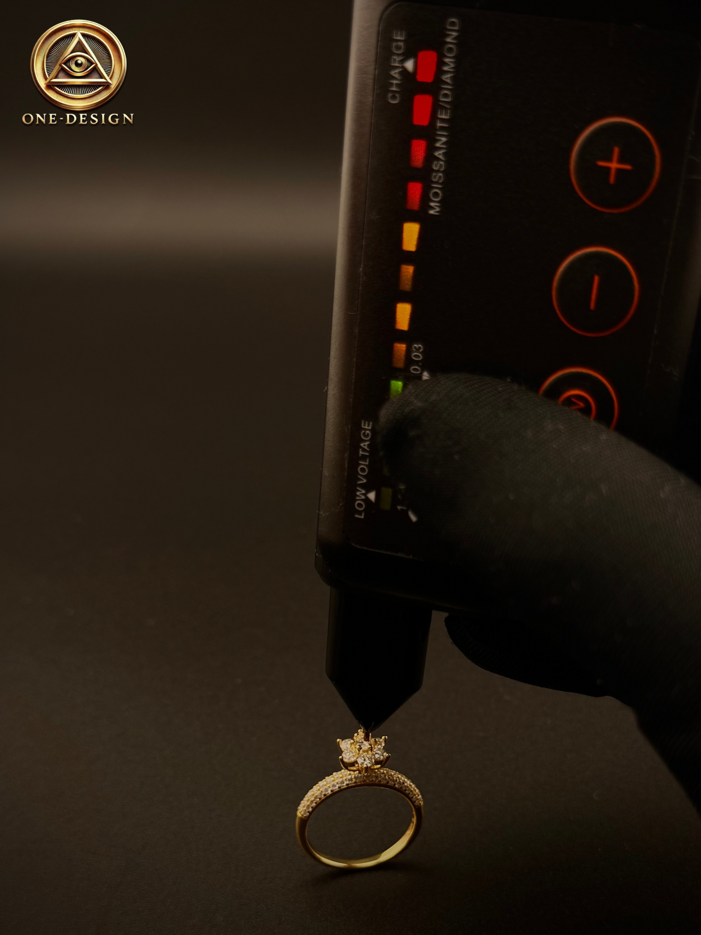 Moissanite flower ring