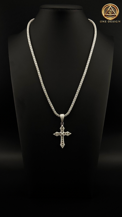Moissanite infinity cross