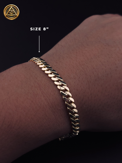 SET CUBAN RHODIUM 6MM — Cuban Link Gold 14K