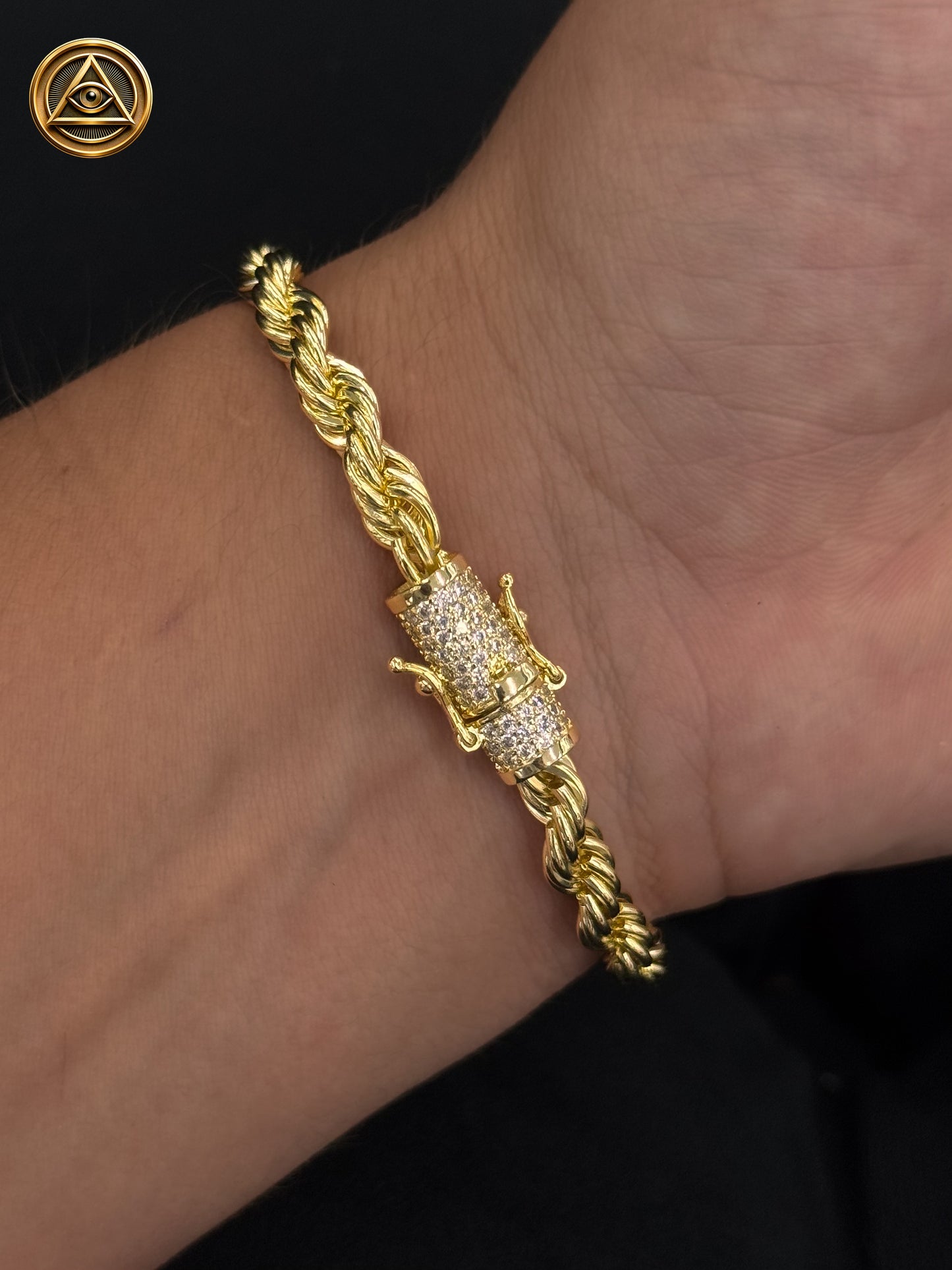 ROPE BRACELET GOLD 6MM — Pulsera Soga