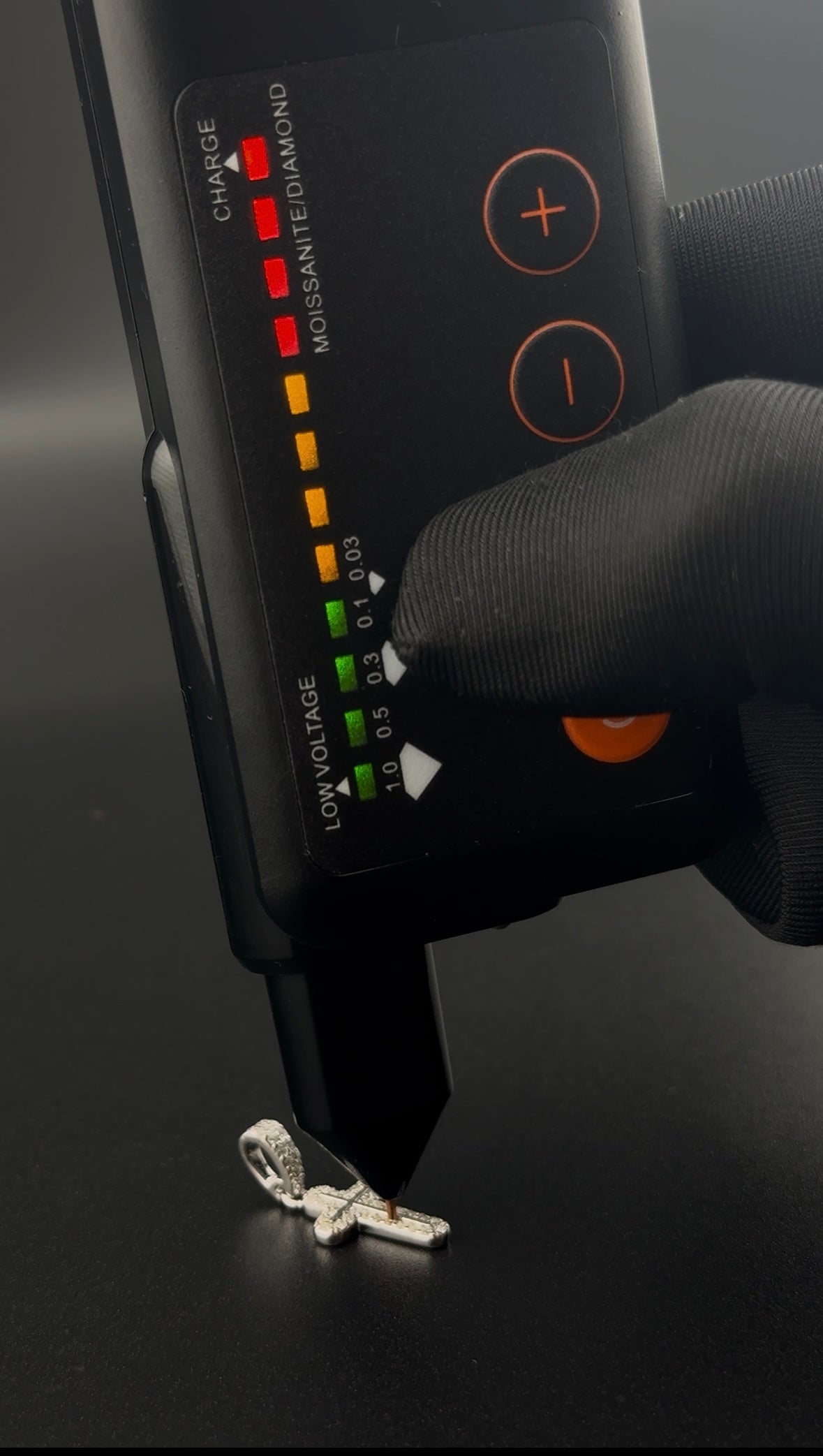 Moissanite ice mini Cross