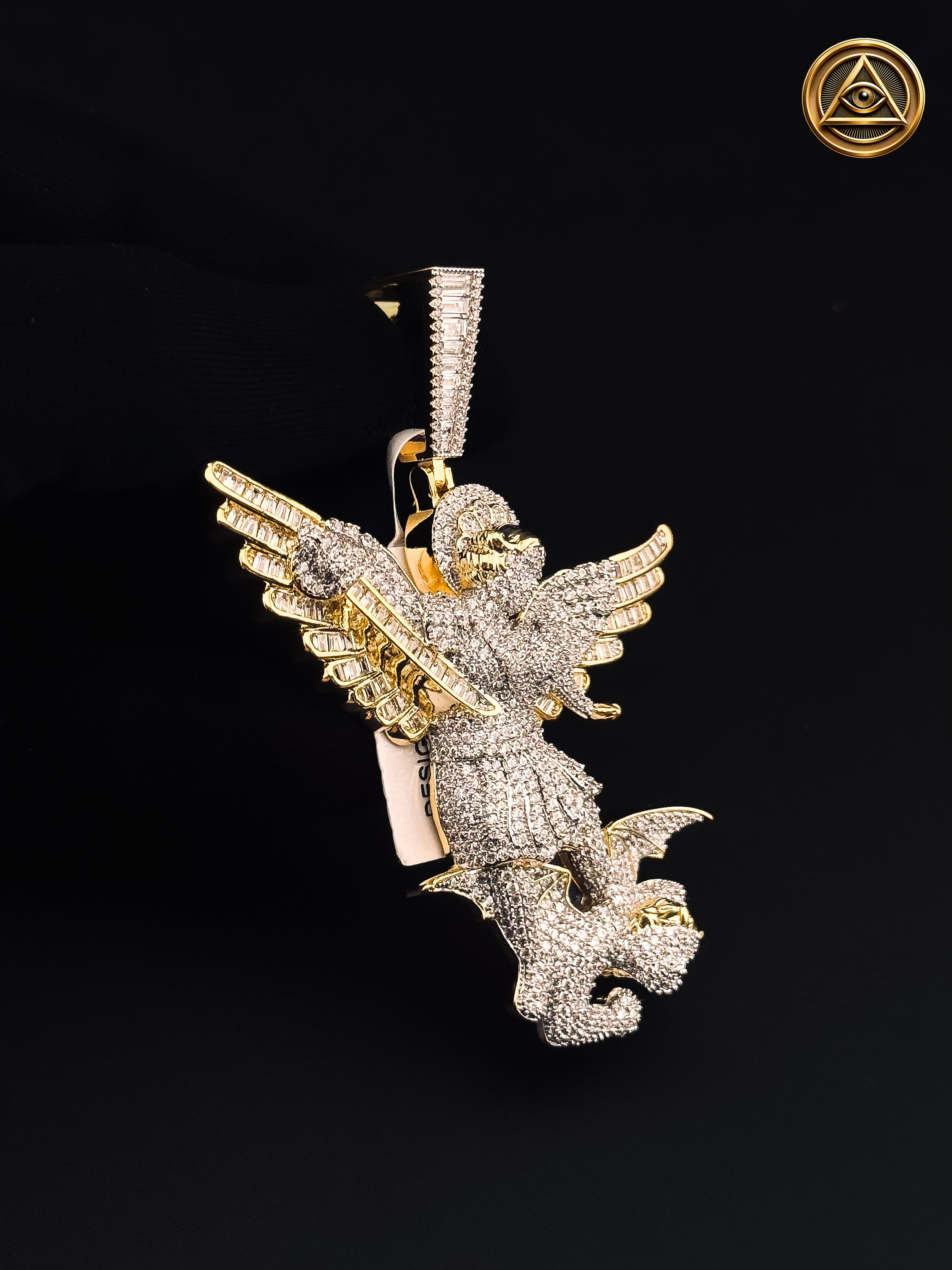 SAINT MICHAEL PENDANT — Dije San Miguel Arcángel Iced