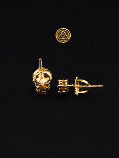 MICRO BLOSSOM STUDS — Aretes Flor Moissanite 4MM