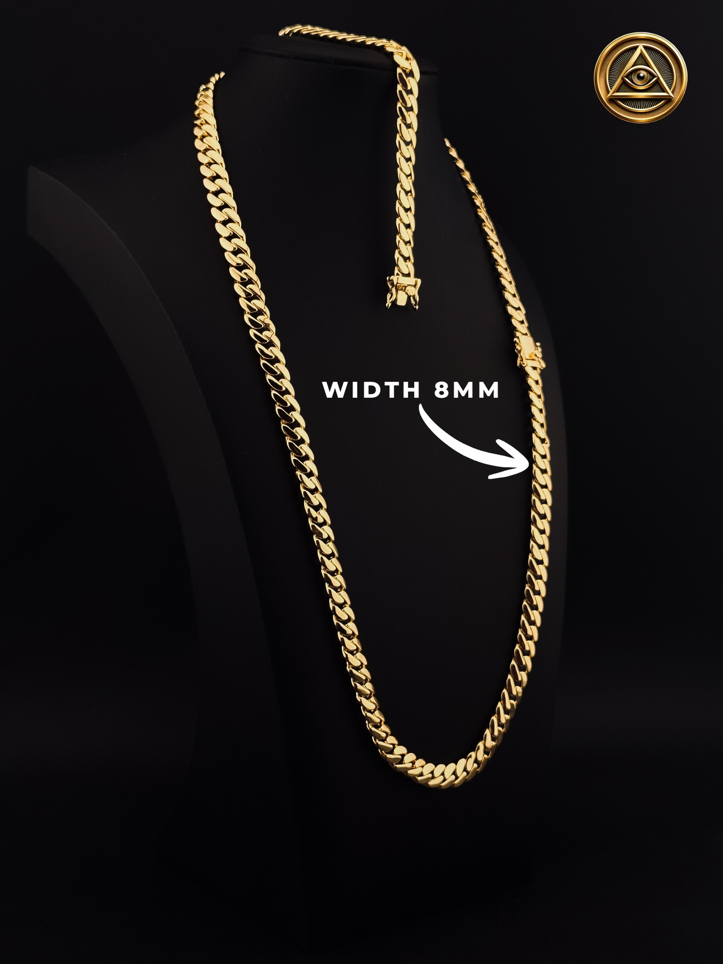 MIAMI CUBAN SET — Cadena y Pulsera Eslabón Cubano 8mm