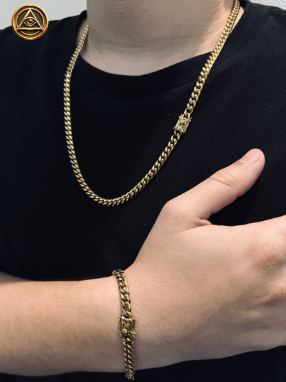SET CUBAN CLASSIC 6MM — Cuban Link Gold
