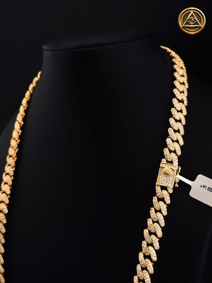 SET CUBAN ICED OUT 8MM — Cuban Link Full Pavé