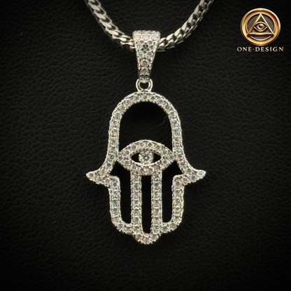 Moissanite Eye Hamsa