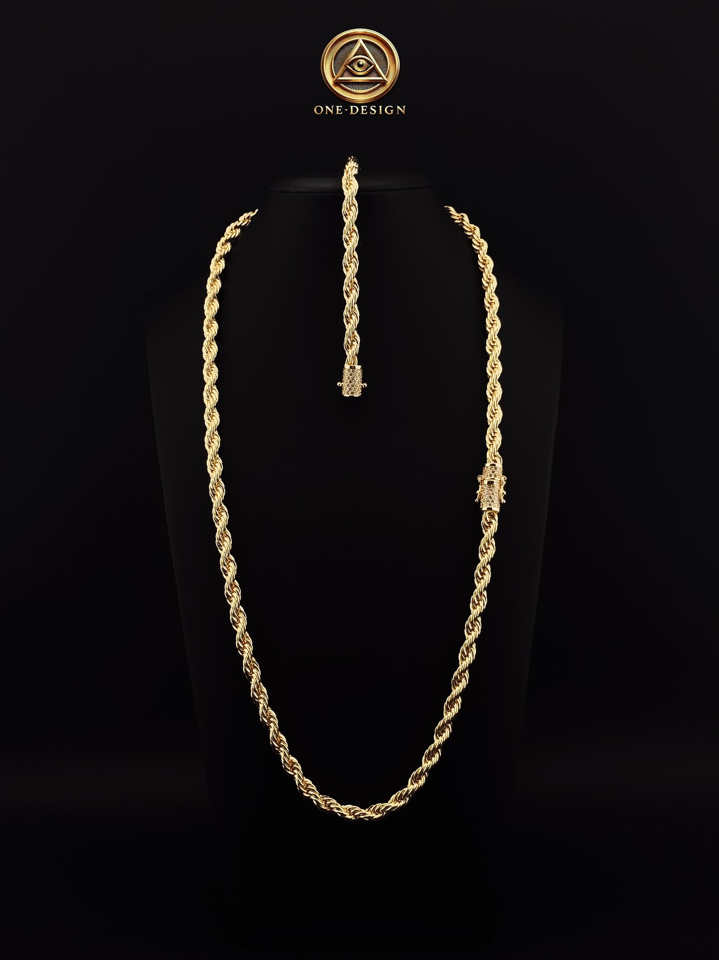 SET SOGA GOLD — Rope Chain 6MM