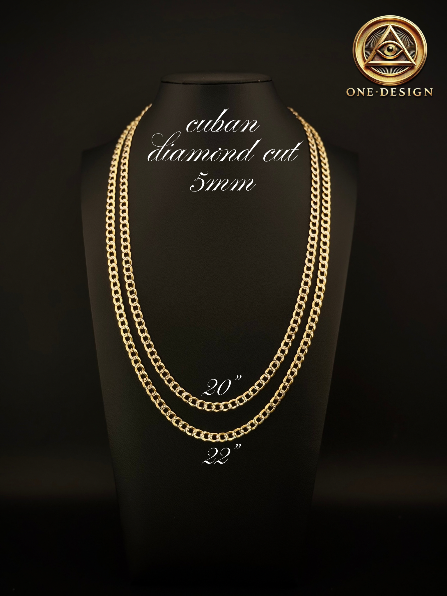 Cuban diamond cut 5mm