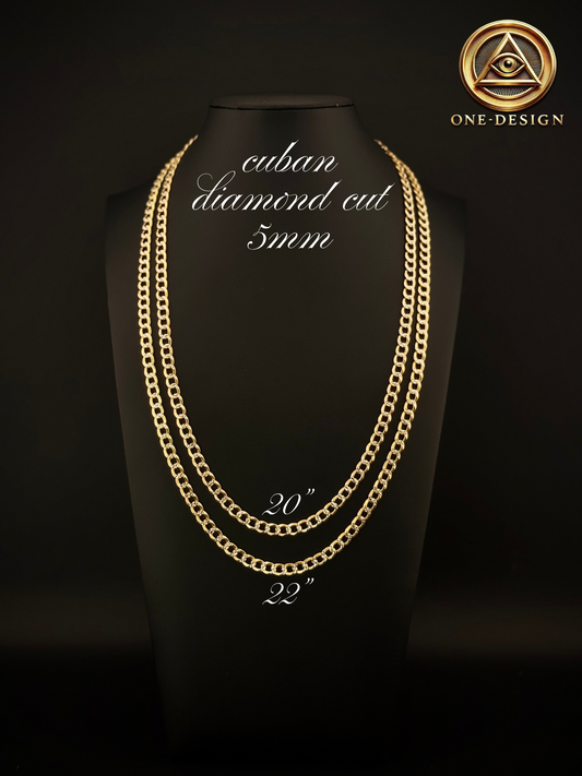 Cuban diamond cut 5mm