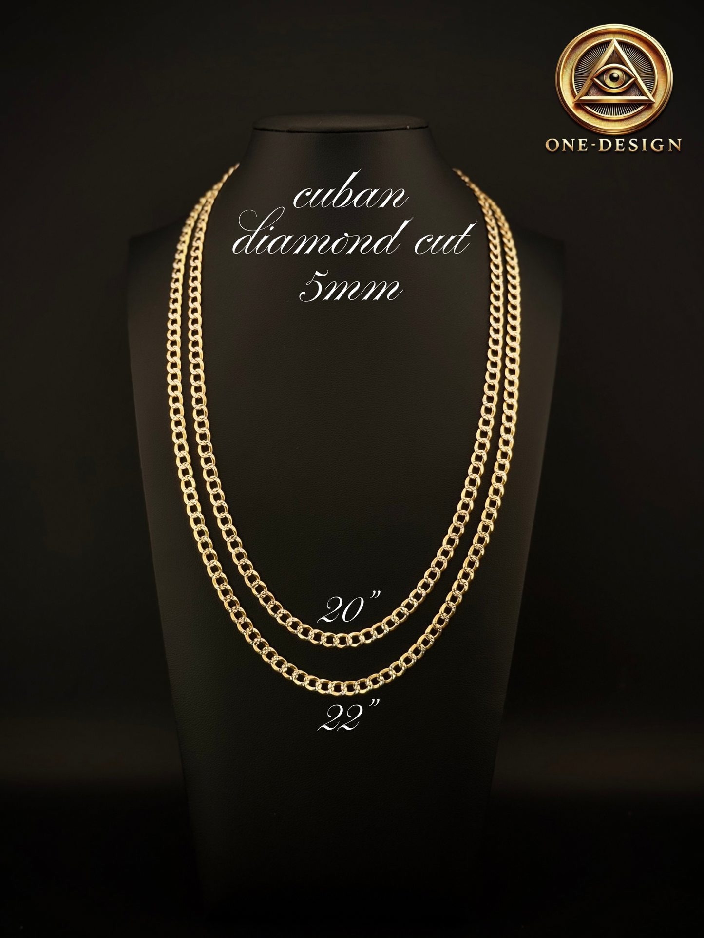 Cuban diamond cut 5mm