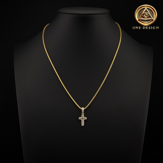 Moissanite ice mini Cross