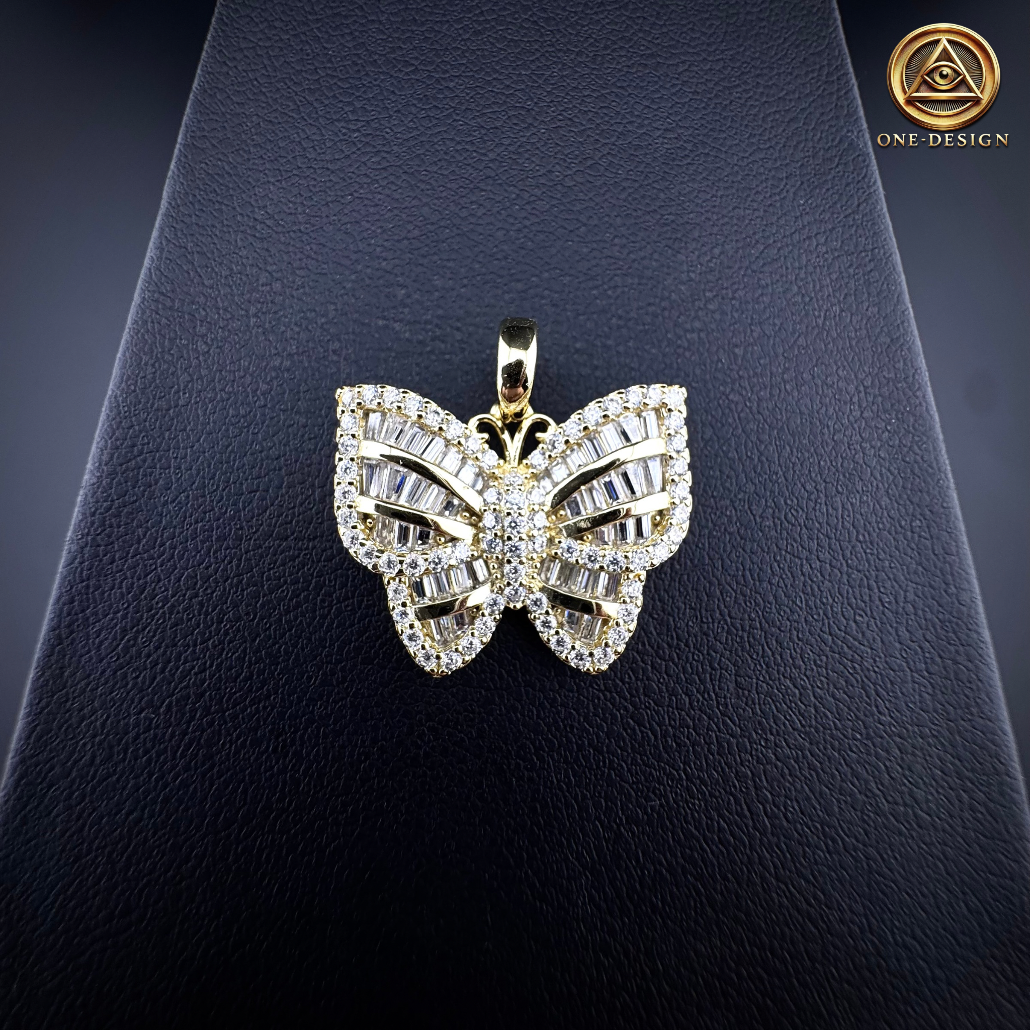 Moissanite butterfly