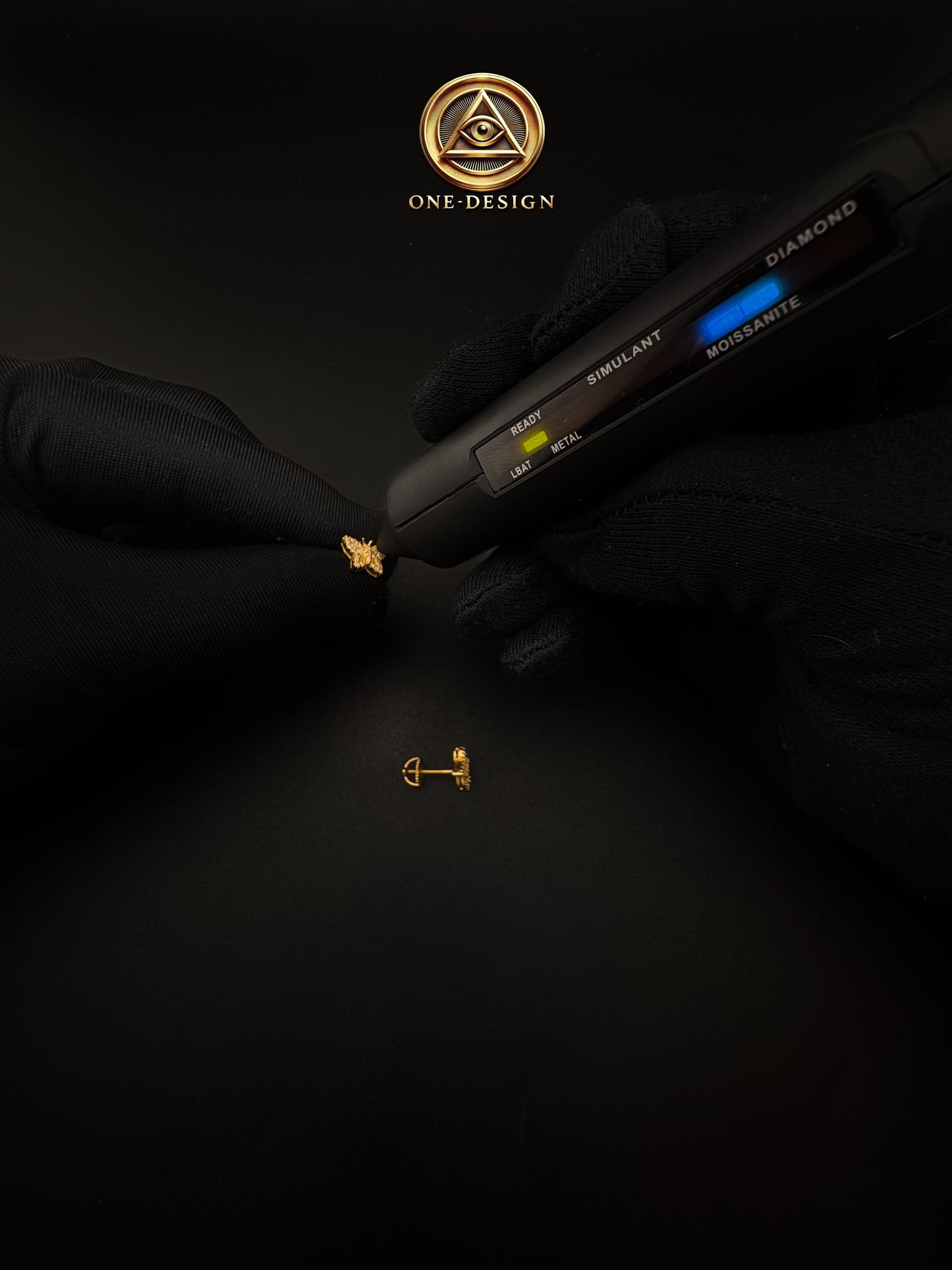 Moissanite butterfly