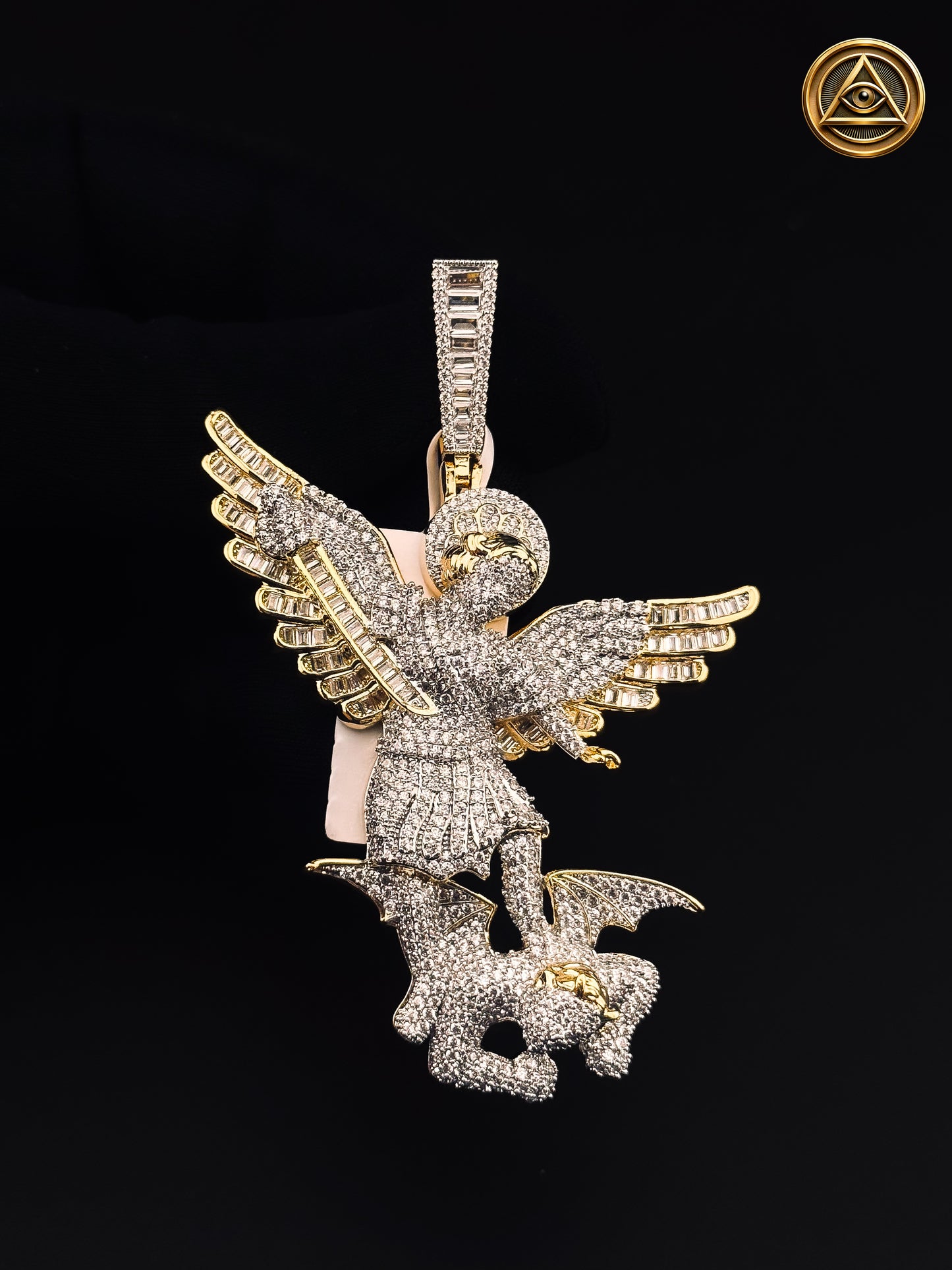 SAINT MICHAEL PENDANT — Dije San Miguel Arcángel Iced